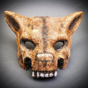 Mummy Angry Wolf Halloween Animal Cosplay Costume Masquerade Men Party Face Mask